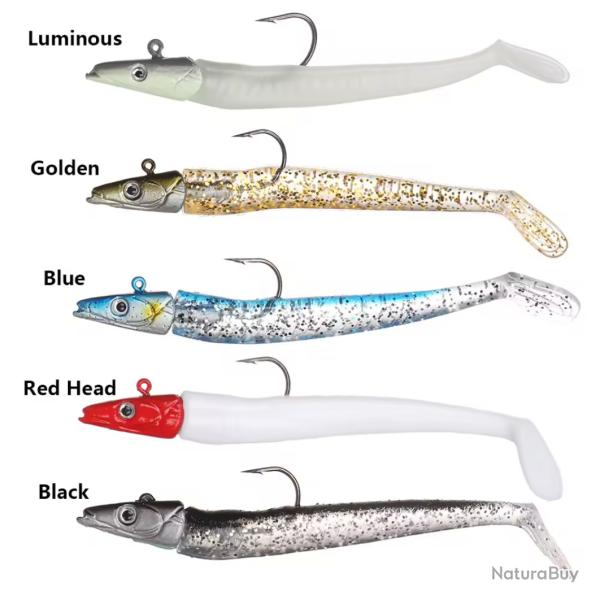 Lot 5 SHAD Anguille SOUPLE 16cm 34gr ENCHERE 1 EURO