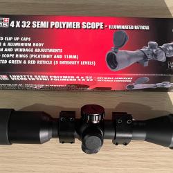 lunette de vis&eacute;e 4x32 &eacute;tat neuf avec divers accessoirs tir sportif offert !!
