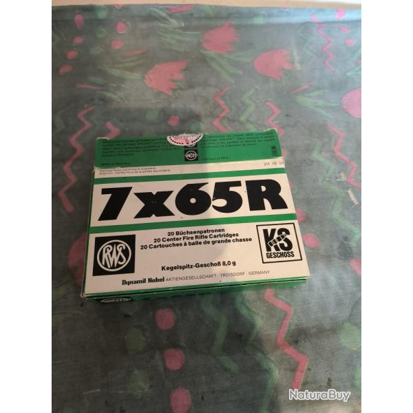 balles RWS en calibre 7*65 R poids 8 gr