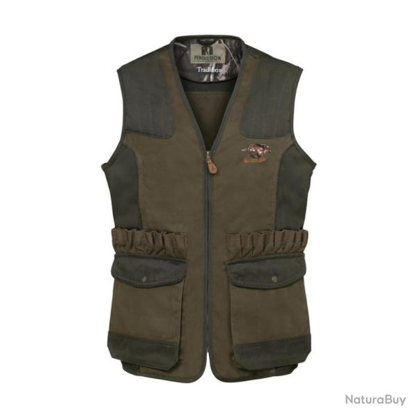 GILET TRADITION SANGLIER KAKI CLAIR - 2XL - PERCUSSION