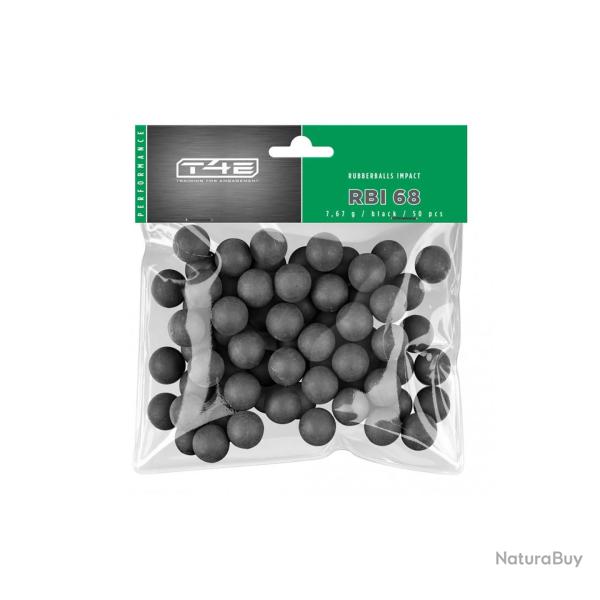 BILLES CAOUTCHOUC CAL.68 NOYEAU ACIER X50