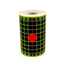 100 Cibles Carr&eacute;es R&eacute;actives 10,16 cm &agrave; Grille de R&eacute;glage Fluorescente