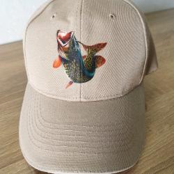 Casquette p&ecirc;cheur motif brochet T: L/XL