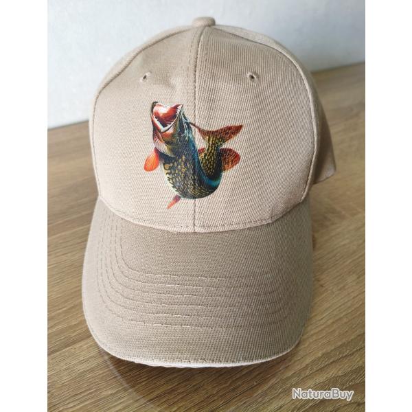Casquette p�cheur motif brochet T: L/XL
