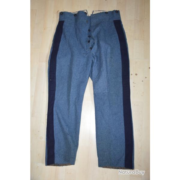 PANTALON BLEU HORIZON ATTRIBUE 510 Rt DE C. CHAR DE COMBAT ? CAVALERIE DATE 1918-GUERRE 1914-1918.