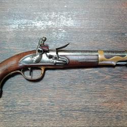 Pistolet r&eacute;glementaire fran&ccedil;ais - mod&egrave;le 1763-66 - Pour la marine - TBE