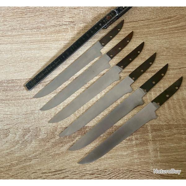Lame inox couteau cuisine brut de forge