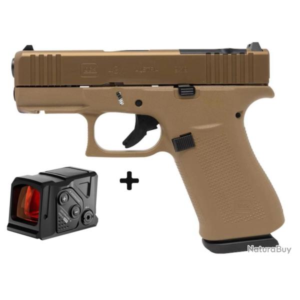Pistolet GLOCK 43X MOS Gen5 Coyote A-CUT Aimpoint COA cal.9x19
