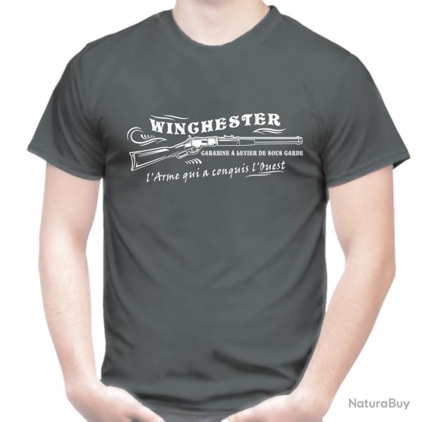 T-SHIRT WINCHESTER Carabine a levier de sous garde - .44-40  Western culte calibre Far West .44 WCF