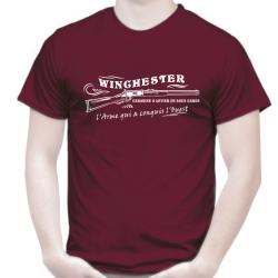 T-SHIRT WINCHESTER Carabine a levier de sous garde - culte calibre Far West Western .44 WCF .44-40