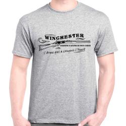 T-SHIRT WINCHESTER Carabine a levier de sous garde - .44 WCF culte calibre Far West Western .44-40