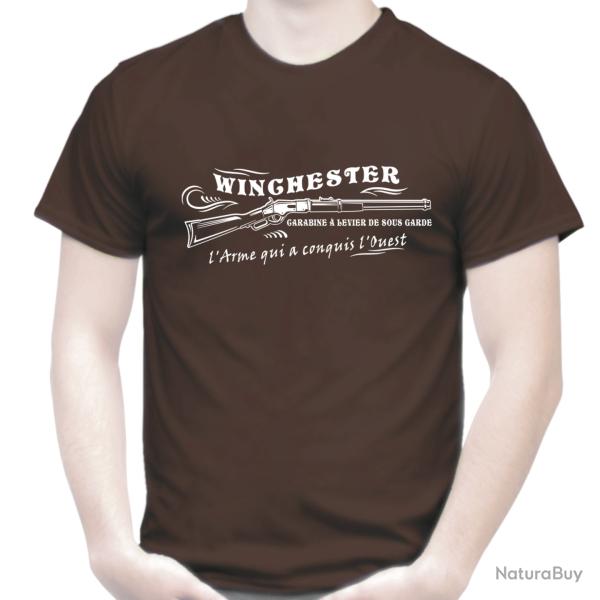 T-SHIRT WINCHESTER Carabine a levier de sous garde - .44 WCF .44-40 culte calibre Far West Western