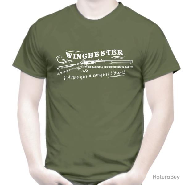 T-SHIRT WINCHESTER Carabine a levier de sous garde - .44 WCF culte calibre .44-40 Far West Western