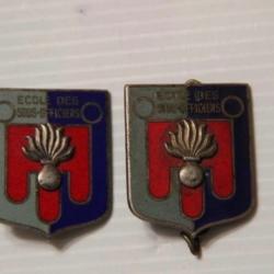 LOT 2 INSIGNES ECOLE DES SOUS OFFICIERS
