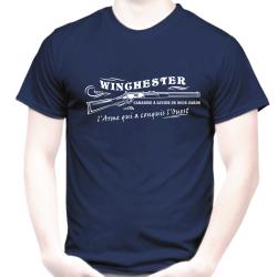 T-SHIRT WINCHESTER Carabine a levier de sous garde - arme culte Far West  calibre  Western .44-40