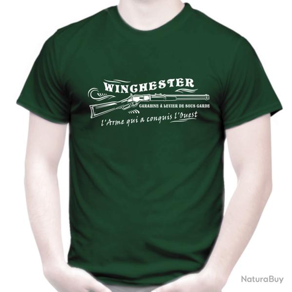 T-SHIRT WINCHESTER Carabine a levier de sous garde - Arme culte Western Far West calibre .44-40
