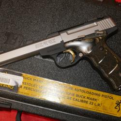 Pistolet BROWNING BUCKMARK PLUS STAINLESS UDX en 22 Lr