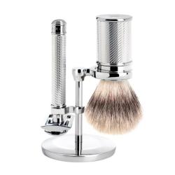 Set 3 pi&egrave;ces Muhle Tradition s&eacute;curit&eacute; chrom&eacute; synth&eacute;tique argent&eacute;