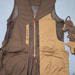 Veste ball trapp et gants solognac