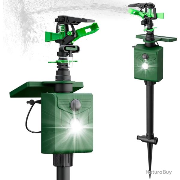 Repulsif Exterieur a Jet d Eau et Lumiere Flash Solaire LIVRAISON GRATUITE