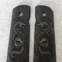 PLAQUETTES BOIS DRAGON COLT 1911