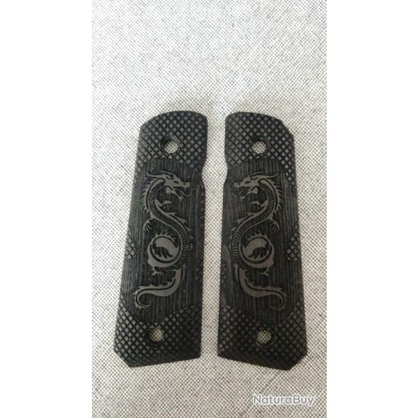 PLAQUETTES BOIS DRAGON COLT 1911