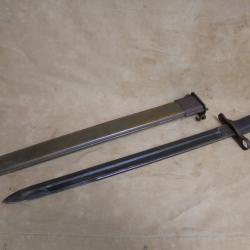 Authentique ba&iuml;onnette US 1942 Garand fabrication OL jus grenier mod&egrave;le long Normandie