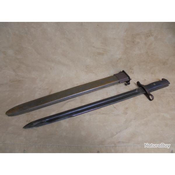 Authentique ba�onnette US 1942 Garand fabrication OL jus grenier mod�le long Normandie