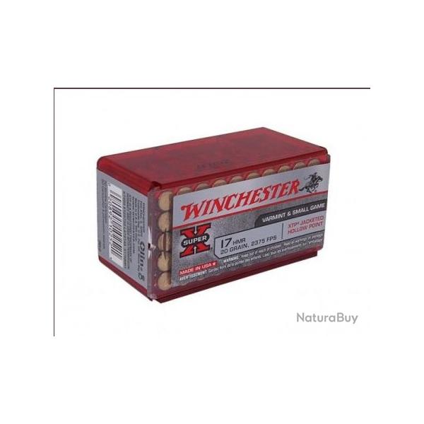1 Boite de 50 balles Winchester cal 17 HMR Super X 20gr JHP