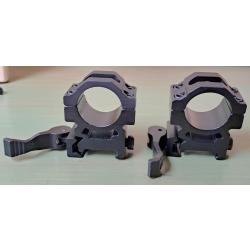 2 Colliers de montage UTG diam&egrave;tre 25,4mm - rail 21mm