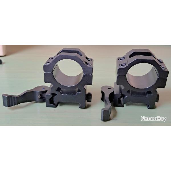 2 Colliers de montage UTG diam�tre 25,4mm - rail 21mm