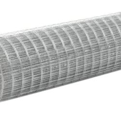 Grillage acier PVC argent&eacute; 10x0,5 m mailles carr&eacute;es protection durable