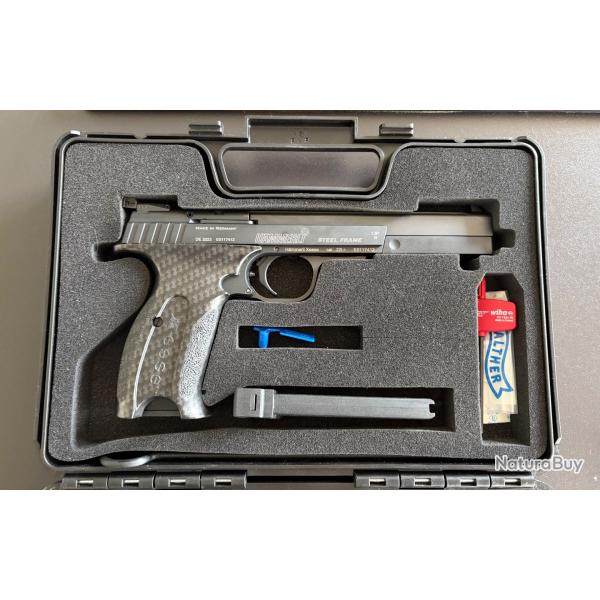 H�mmerli X-ESSE SF Black Carbon 5,9" .22 LR � TBE achat 04/2024 � Steel Frame pr�cision ISSF