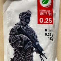 BILLES BIO SWISS ARMS 0.25G BLANCHES EN SACHET DE 1KG