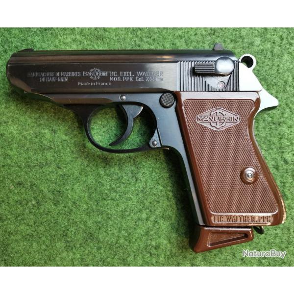 Pistolet compact MANURHIN mod�le PPK - Cal 7,65 Browning (Occasion)