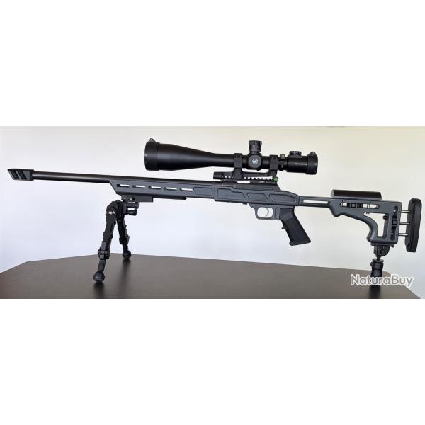 Pack CZ 457 Precision SDS Military .22 LR + lunette Vector Optics 46x60 + bipied Accu-Tac + monopod