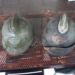 2 casques Adrian WWI Aviation