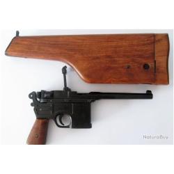 DENIX R&eacute;plique pistolet allemand Mauser C96 de collection 102507 ne tire pas