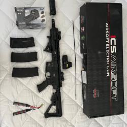 ICS CXP-HOG BK AEG noir fusil d'assaut m&eacute;tal