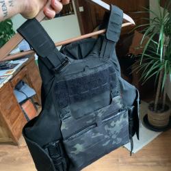 Gilet tactique Tiger Tailor + Insert Balistique nij3a anti couteau + plaque de confort Taille L