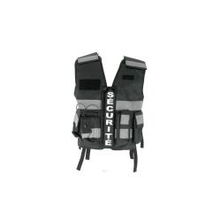 Gilet haute visibilit&eacute; SECURITE PRIVEE NOIR