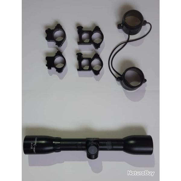 LUNETTE CENTER POINT 4X32 avec montage 11mm ou 21mm
