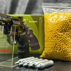 Pack Pr&ecirc;t A Tirer REVOLVER "DAN WESSON 2.5'' - Noir - Cal 6mm - CO2