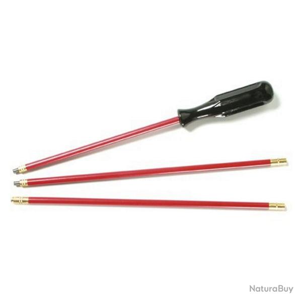 Baguette de nettoyage gain�e (3 pi�ces) pour carabine - 70,5cm