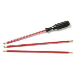Baguette de nettoyage gain&eacute;e (3 pi&egrave;ces) pour carabine &agrave; air comprim&eacute; - 70,5cm
