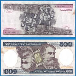 Bresil 500 Cruzeiros 1981 Sign 20 Serie A Billet Brazil Brasil Amerique Du Sud