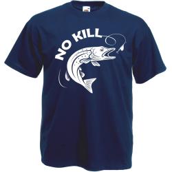 T-SHIRT NO KILL Brochet - p&ecirc;che carnassier leurre - rel&acirc;cher catch and release - id&eacute;e cadeau p&eacute;cheur