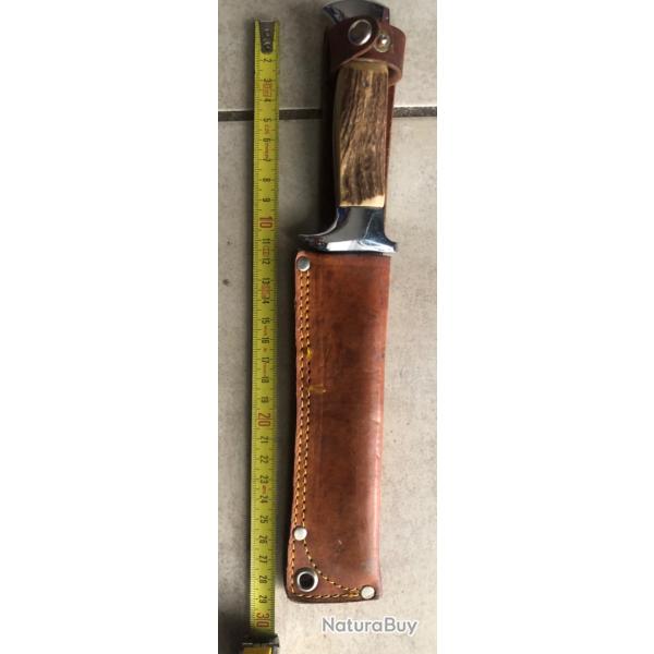 Beau couteau de marin version chrome type Bowie knife