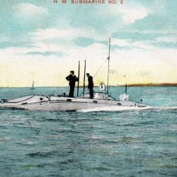 Carte postale sous-marin H.M. Submarine No. 2 -N&deg;3650