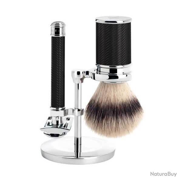 Set 3 pi�ces Muhle Tradition s�curit� chrom� synth�tique m�tal noir
